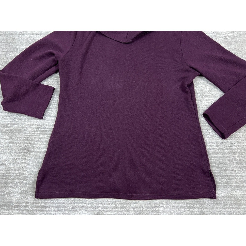 New York & Company Sweater Women‎ Large Purple Cowl Neck - Picture 10 of 11